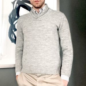 100% Merino Wool Banana Republic Shawl Neck Sweater